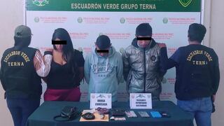 Tacna: Actitud sospechosa delata a tres personas que poseían celulares robados y droga