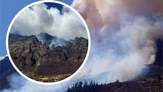Cusco: Un detenido por fuerte incendio forestal cerca al Santuario del Señor de Huanca