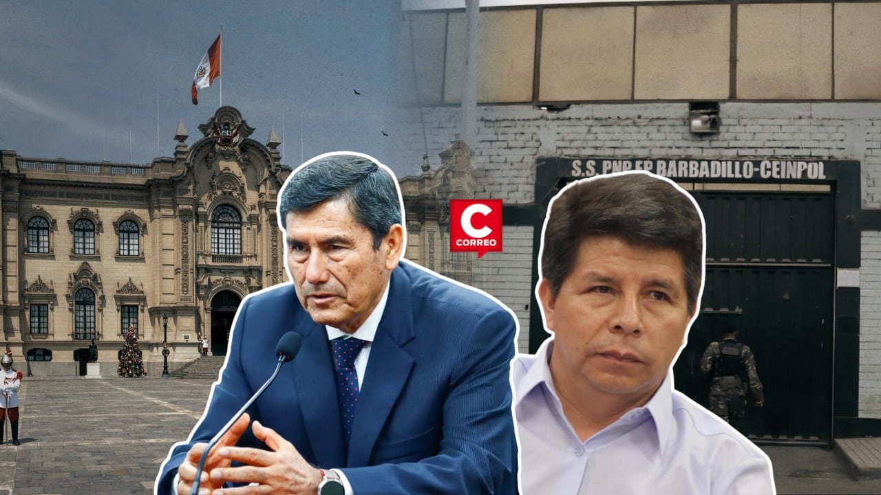 Premier Arroyo remarca que liberar a Pedro Castillo no está en agenda del Gobierno. Composición: Diario Correo.