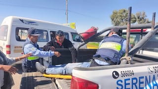 Arequipa: Choque entre camioneta y motocicleta deja a un joven herido en Majes