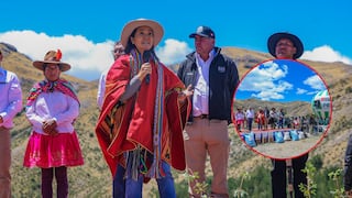 Keiko Fujimori inaugura sistema de riego y entrega apoyo a agricultores en Cusco