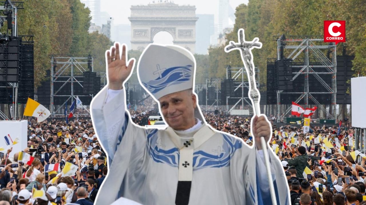 Así fue la multitudinaria misa del papa León XIV en París ante cientos de miles de fieles. Composición: Diario Correo.