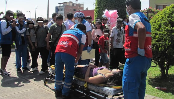 Menor fue socorrida por paramédicos del Samu y evacuada a un centro asistencial