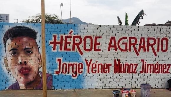 Jorge Muñoz Jiménez participaba del paro agrario cuando fue alcanzado por un proyectil de arma de fuego disparado por un suboficial.