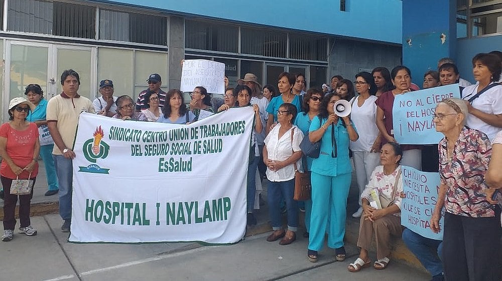 Enfermeras piden a Fiorella Molinelli la reapertura de hospital Naylamp de EsSalud (VIDEO)