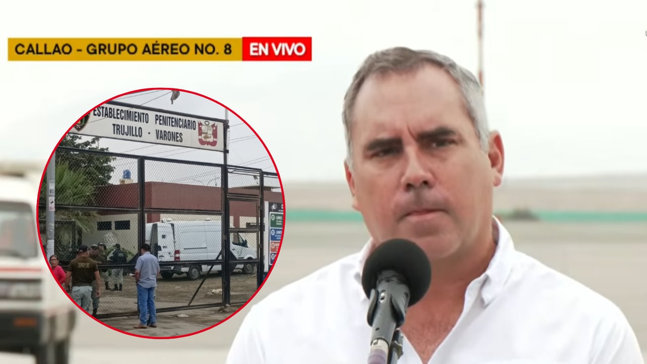 El ministro Rafael Belaúnde supervisó el traslado de un equipo de ondas perimétricas, un detector de metales y un sistema de rayos X. También anunció el despliegue de un contingente militar. (Imagen principal: captura de TV Perú/YouTube | Imagen secundaria: Mindef/X)