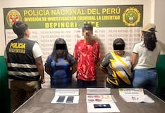 Trujillo: Intervienen a tres personas por exigir a una mujer el pago de S/ 30 mil