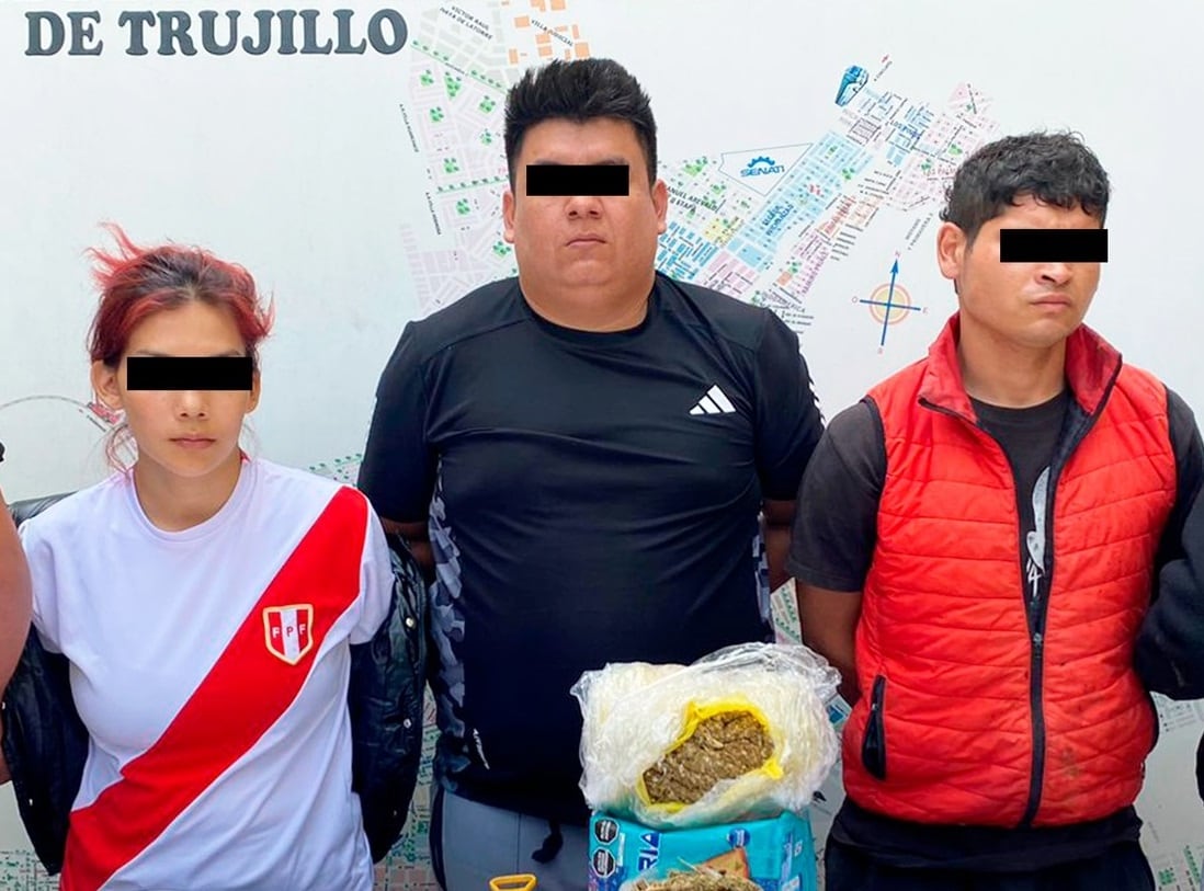 Policía atrapó a tres personas en vivienda de La Esperanza, en donde se encontró marihuana, PBC y cocaína.