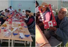 Adultos mayores de El Ingenio participan en actividades patrióticas con materiales reciclados