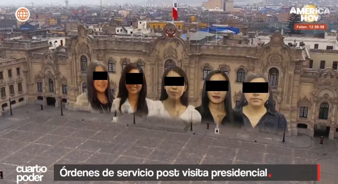 Cuarto Poder reveló contrataciones de cinco jóvenes tras visitar el despacho del presidente José Jerí.