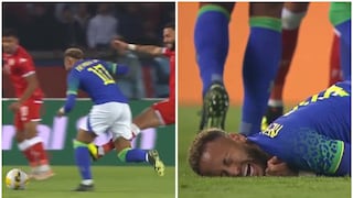 Neymar recibe patada en amistoso y asustó en Brasil a poco del Mundial Qatar 2022 (VIDEO)