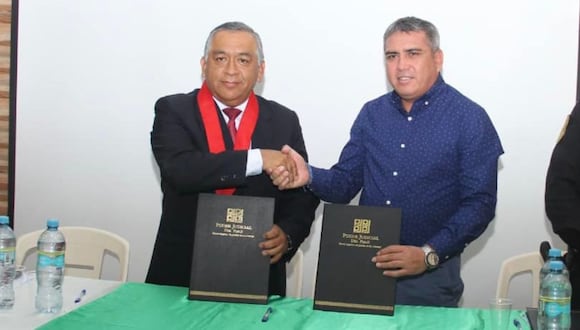 Esta implementación está a cargo del Poder Judicial de La Libertad y firma acta de compromiso con la Municipalidad Provincial de Virú y la Policía Nacional del Perú.
