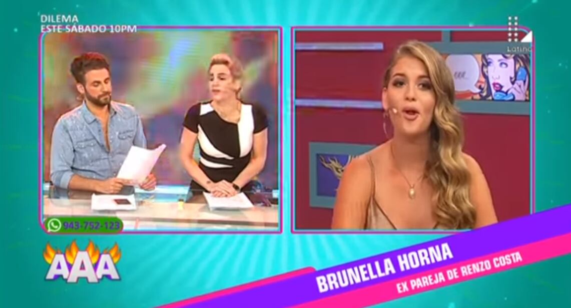 Recordemos que, aproximadamente siete años, Brunella Horna se presentó en “Amor, Amor, Amor”, donde Gigi Mitre y Rodrigo González, le sacaron pruebas de que ella y Paolo se habrían visto en una locación donde se grababa un comercial.