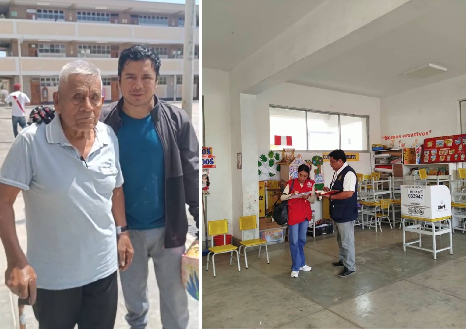 Adulto mayor acudió a emitir su voto en Chiclayo.