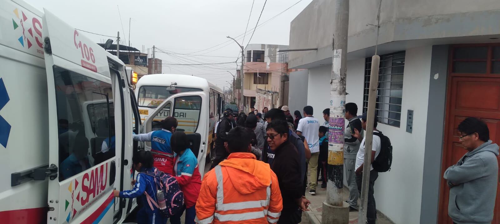 Menores fueron auxiliados por paramédicos del SAMU. (Foto: Difusión)