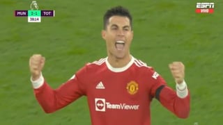 En racha: Cristiano Ronaldo marca el 2-1 de Manchester United sobre Tottenham
