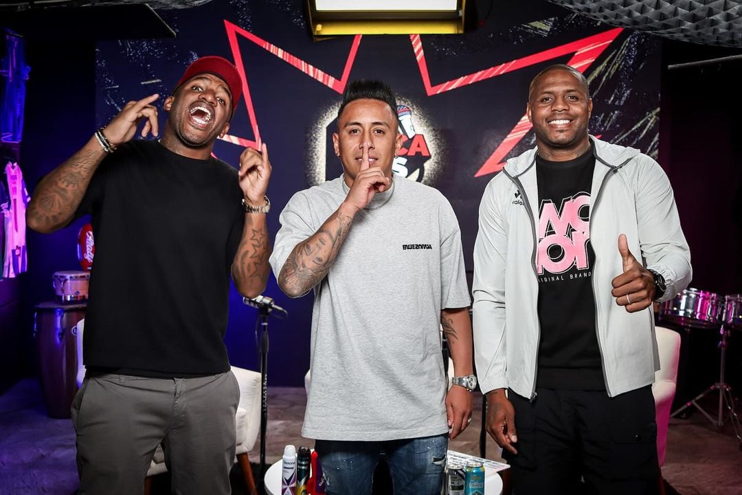 Christian Cueva se presentó en Enfocados con la 'Foquita' Jefferson Farfán y Guillermo Guizasola. (Enfocados)