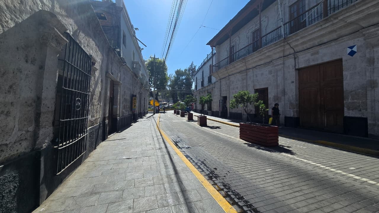 Quinta cuadra de la calle Santa Catalina, antes San Hilarión, en Arequipa. (Foto: Yunsu Pariapaza/@photo.gec)