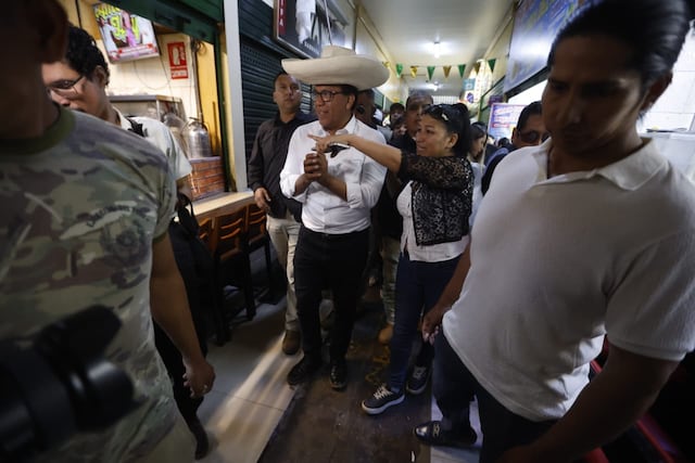 Roberto Sánchez en San Juan de Miraflores (Fotos: Jesús Saucedo/GEC)