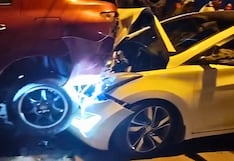 Arequipa: Conductor en presunto estado de ebriedad provoca choque múltiple en Miraflores (VIDEO)