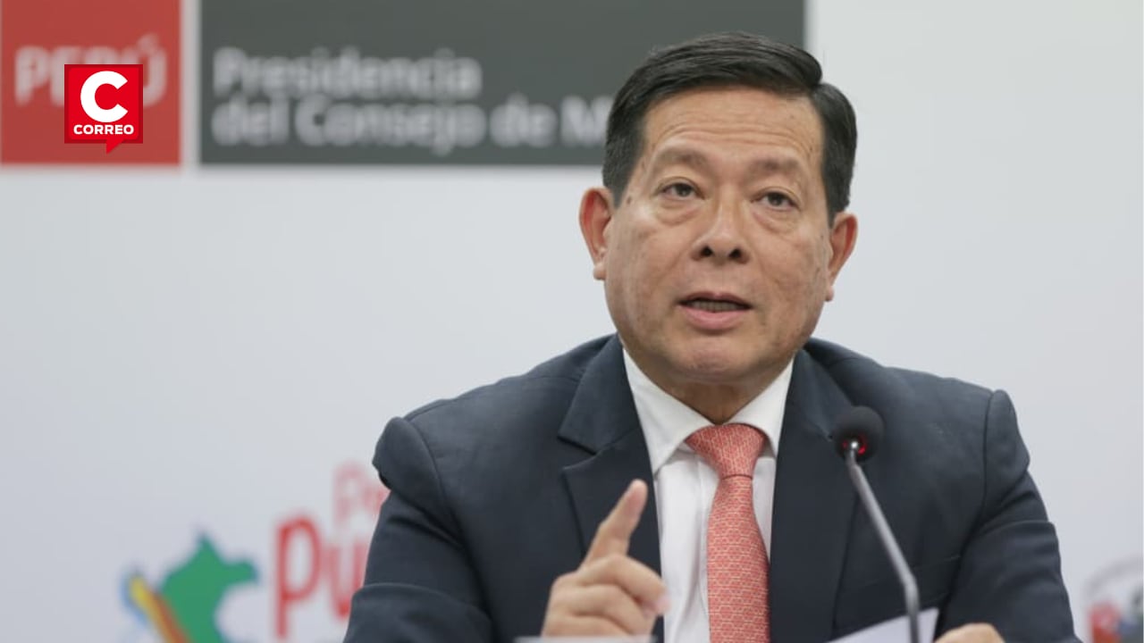 El presidente del Consejo de Ministros, Eduardo Arana, encabezó conferencia de prensa. (Foto: Cesar Bueno/@photo.gec)