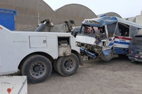 ATU interna a cinco buses en sus depósitos. Unidades están involucradas en accidentes de tránsito. Foto: ATU.