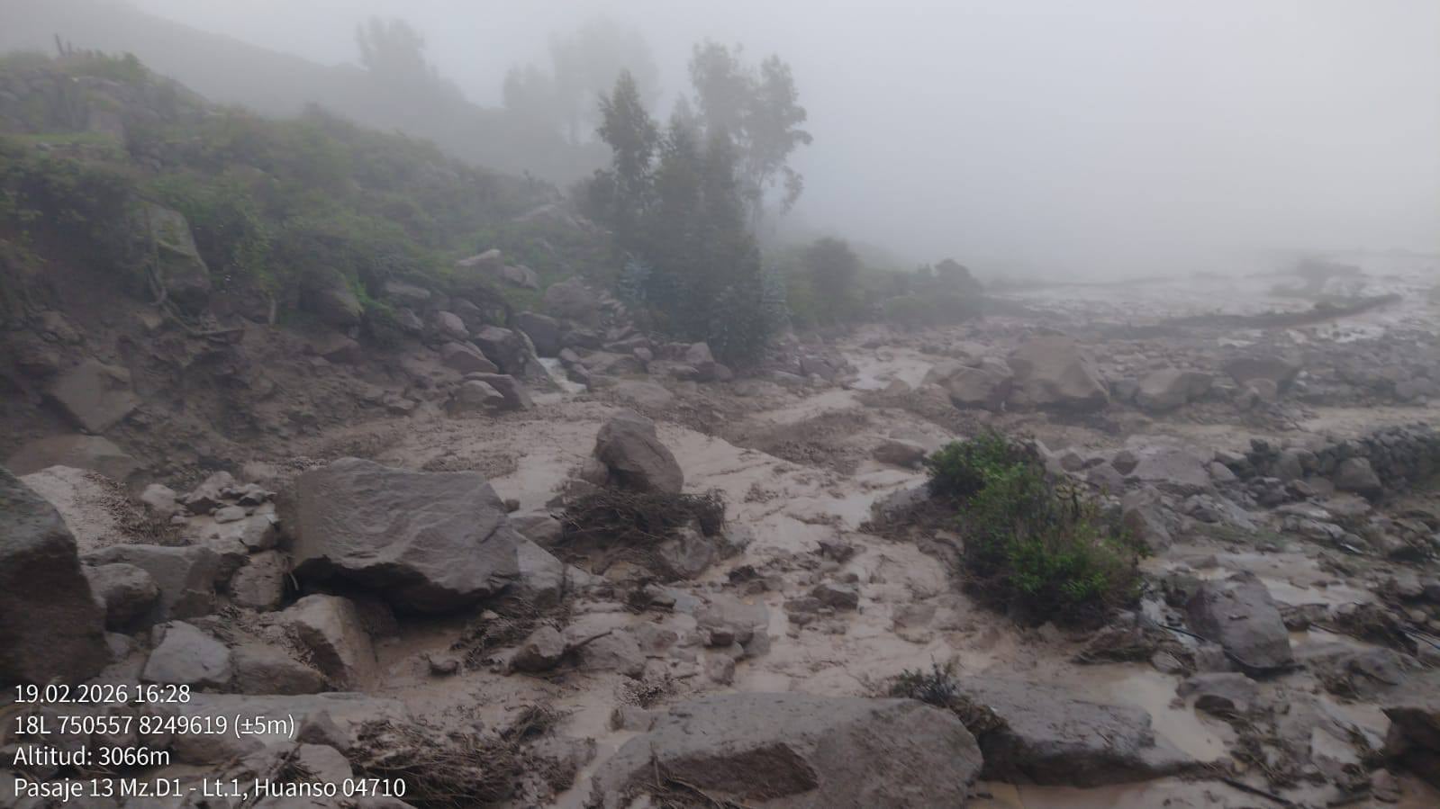 Lluvias en Condesuyos dejan vías bloqueadas y cultivos afectados. Foto: Municipalidad Provincial de Condesuyos.