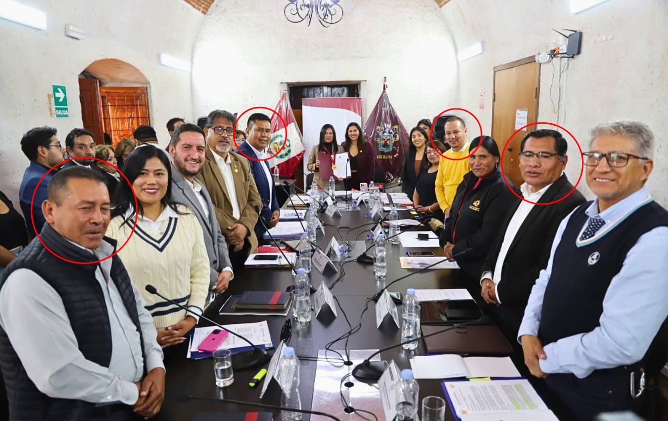 Cuatro consejeros regionales de Arequipa solicitaron licencia para participar de las Elecciones Regionales y Municipales 2026. Foto: Consejo Regional de Arequipa.