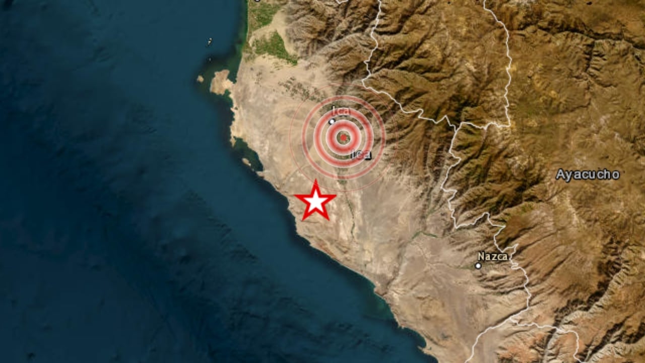 Fuerte temblor de magnitud 6.1 remeció Ica este martes 19 de mayo. Composición: Correo.