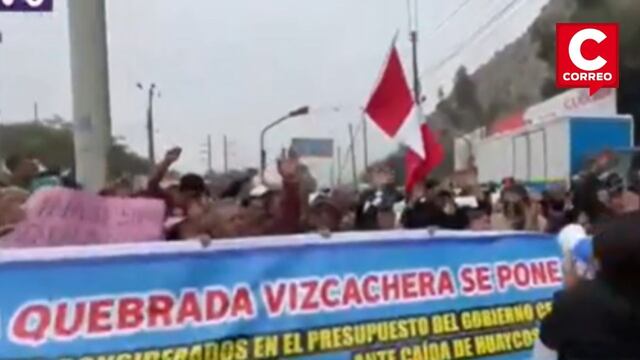 Protesta en Chosica paraliza Carretera Central exigiendo medidas contra huaicos