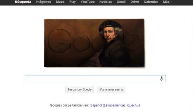 Doodle de Google celebra el 407 aniversario de Rembrandt van Rijn
