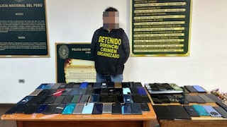 Banda cae con 220 teléfonos reportados como hurtados en Cusco