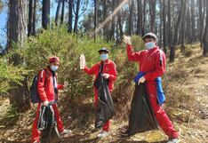 Escolares ‘vigías del patrimonio’ limpian parque arqueológico de Sacsayhuamán (FOTOS)