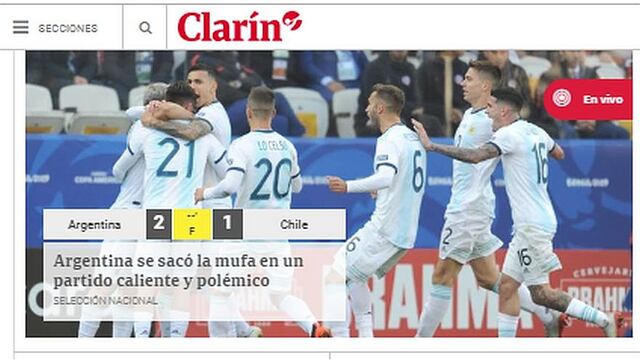 La reacción del mundo tras duelo de Argentina vs. Chile por el tercer puesto de la Copa América 2019 (FOTOS)