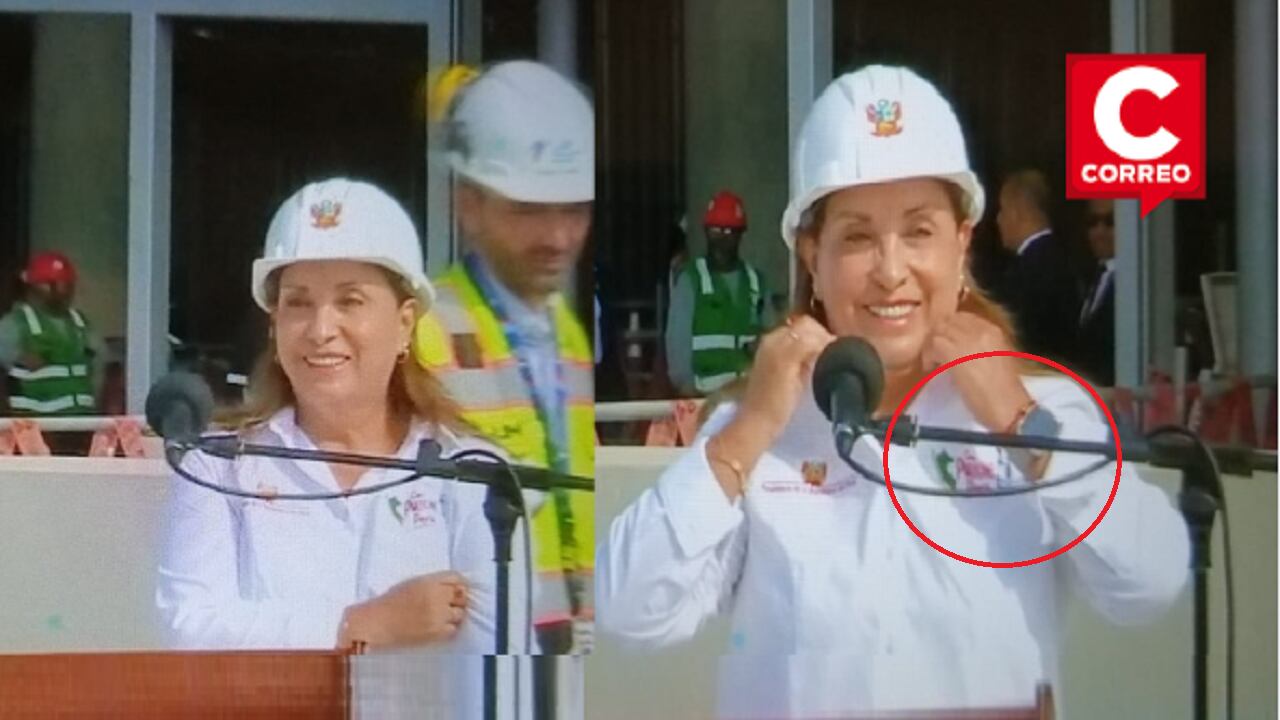 Dina Boluarte apareció en la obra del nuevo aeropuerto internacional con un reloj distinto.