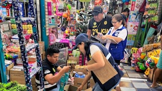 Decomisan 6 342 productos sin autorización sanitaria en el mercado de Piura