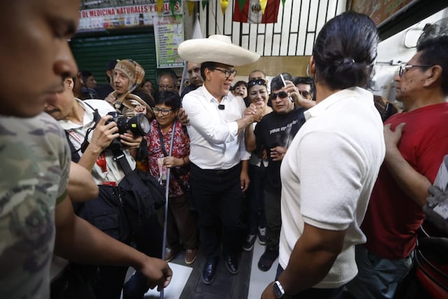 Roberto Sánchez en San Juan de Miraflores (Fotos: Jesús Saucedo/GEC)