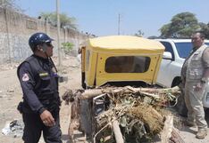 Piura: Intervienen a persona que arrojaba desmonte y basura en la antigua carretera hacia La Tina