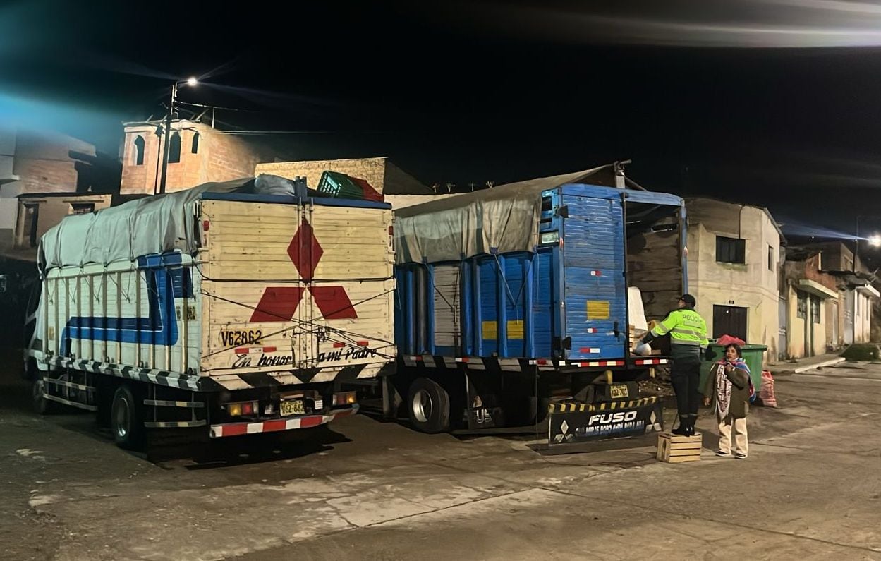 Los camiones fueron intervenidos al igual que sus conductores. (Foto: Difusión)