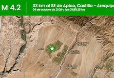 Arequipa: temblor de magnitud 4.2 se registró esta mañana en Aplao