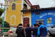 Techo del Coliseo Municipal en Huancayo colapsa por lluvias y evacúan a trabajadores
