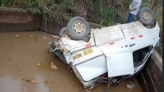 Huánuco: copiloto fallece en volcadura de camioneta y conductor queda herido