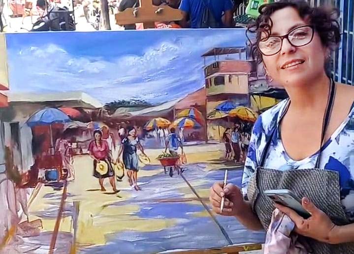 Con su obra costumbrista "Lugar de encuentros" se llevó el primer puesto.