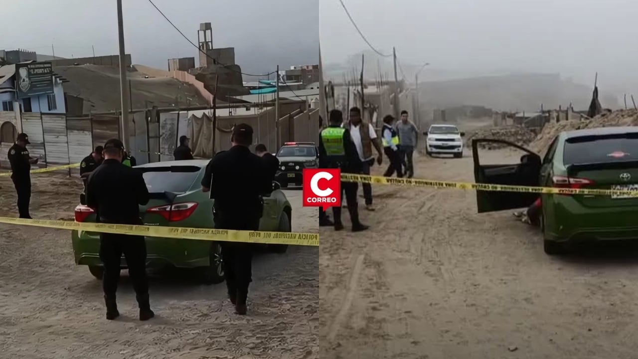 Ventanilla: conductor es asesinado a tiros dentro de su auto en asentamiento humano de Pachacutec. Composición: Diario Correo.