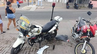 Arequipa: Conductor ebrio choca y daña dos motos policiales en Mollendo