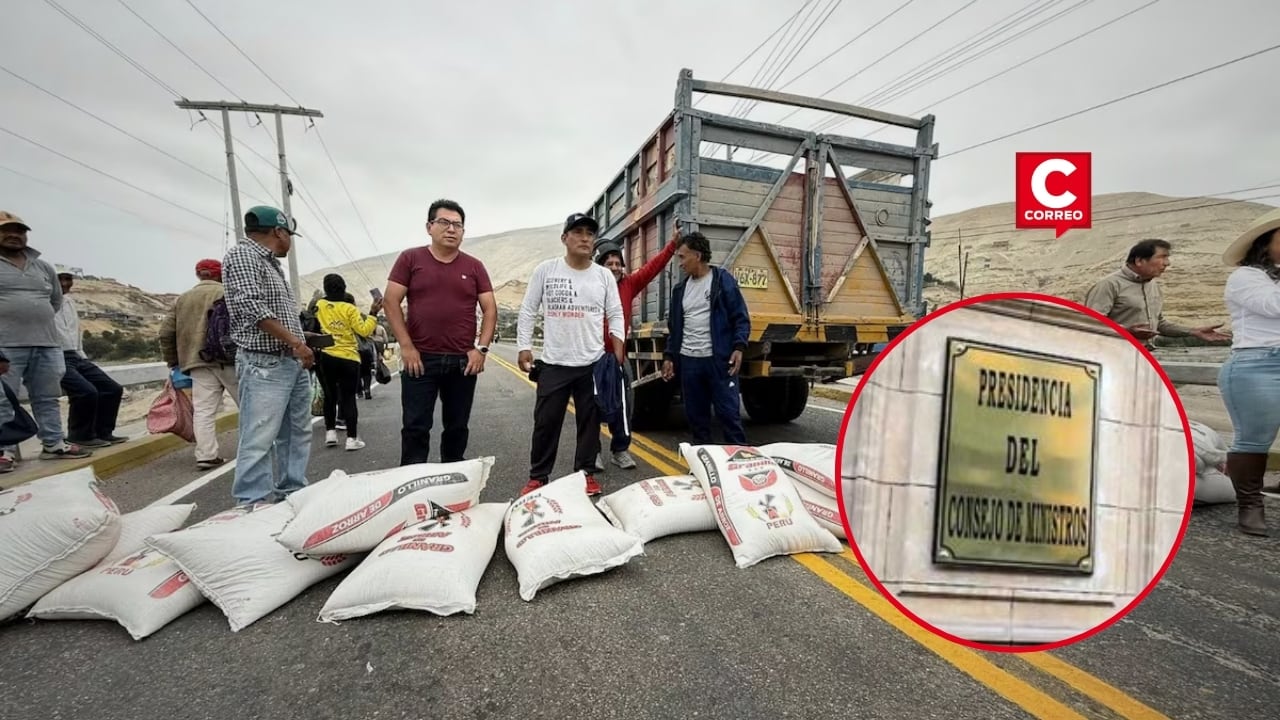 Paro agrario: PCM confirma restablecimiento del tránsito tras acuerdo con productores arroceros. Composición: Diario Correo.