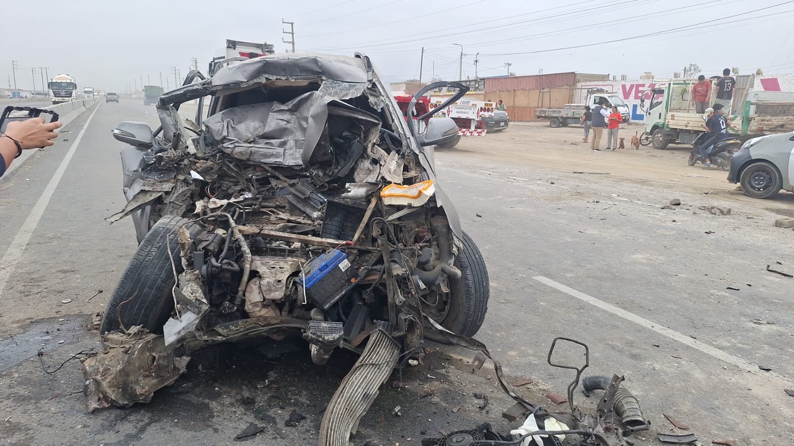 Trujillo: Conductor queda herido tras aparatoso accidente en la Vía de Evitamiento de Huanchaco