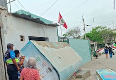 Trujillo: Letrero de tienda se desploma debido a fuertes vientos en Huanchaco
