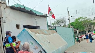 Trujillo: Letrero de tienda se desploma debido a fuertes vientos en Huanchaco