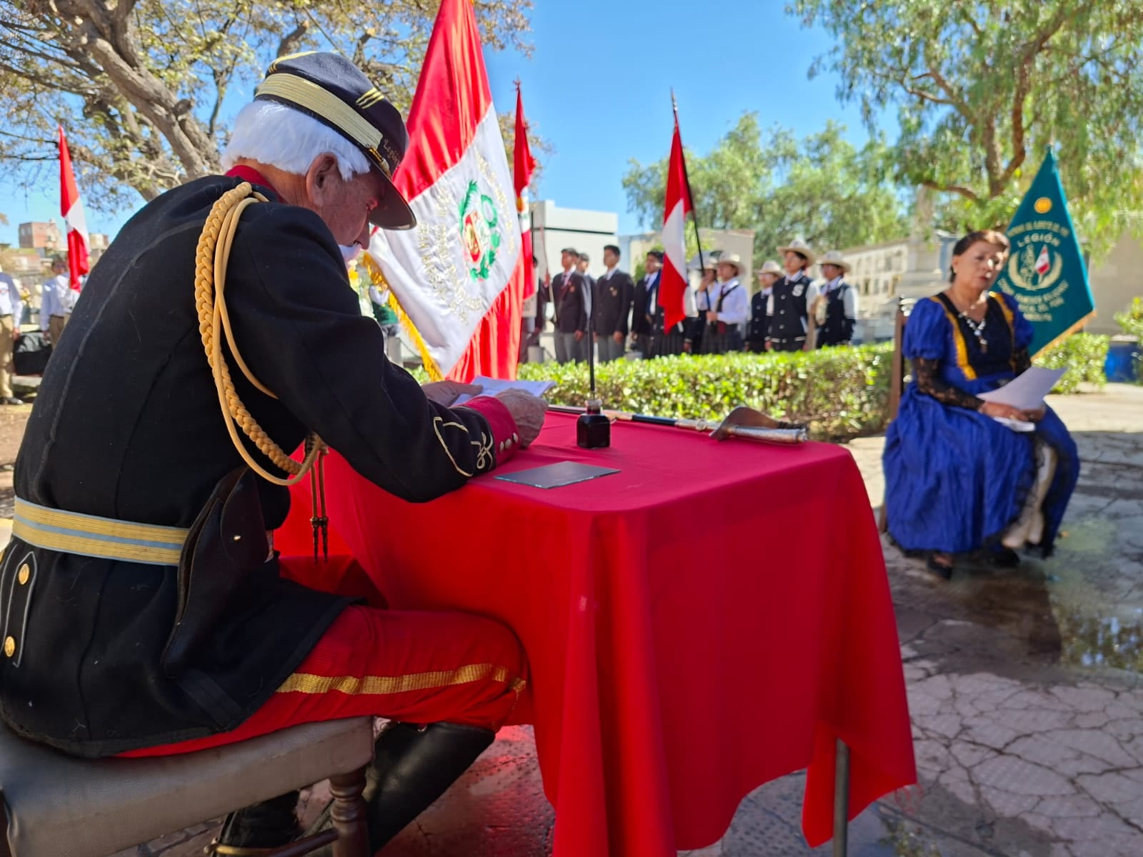 Escenifican última carta de Francisco Bolognesi en Arequipa (Foto: Yunsu Pariapaza/@photo.gec)